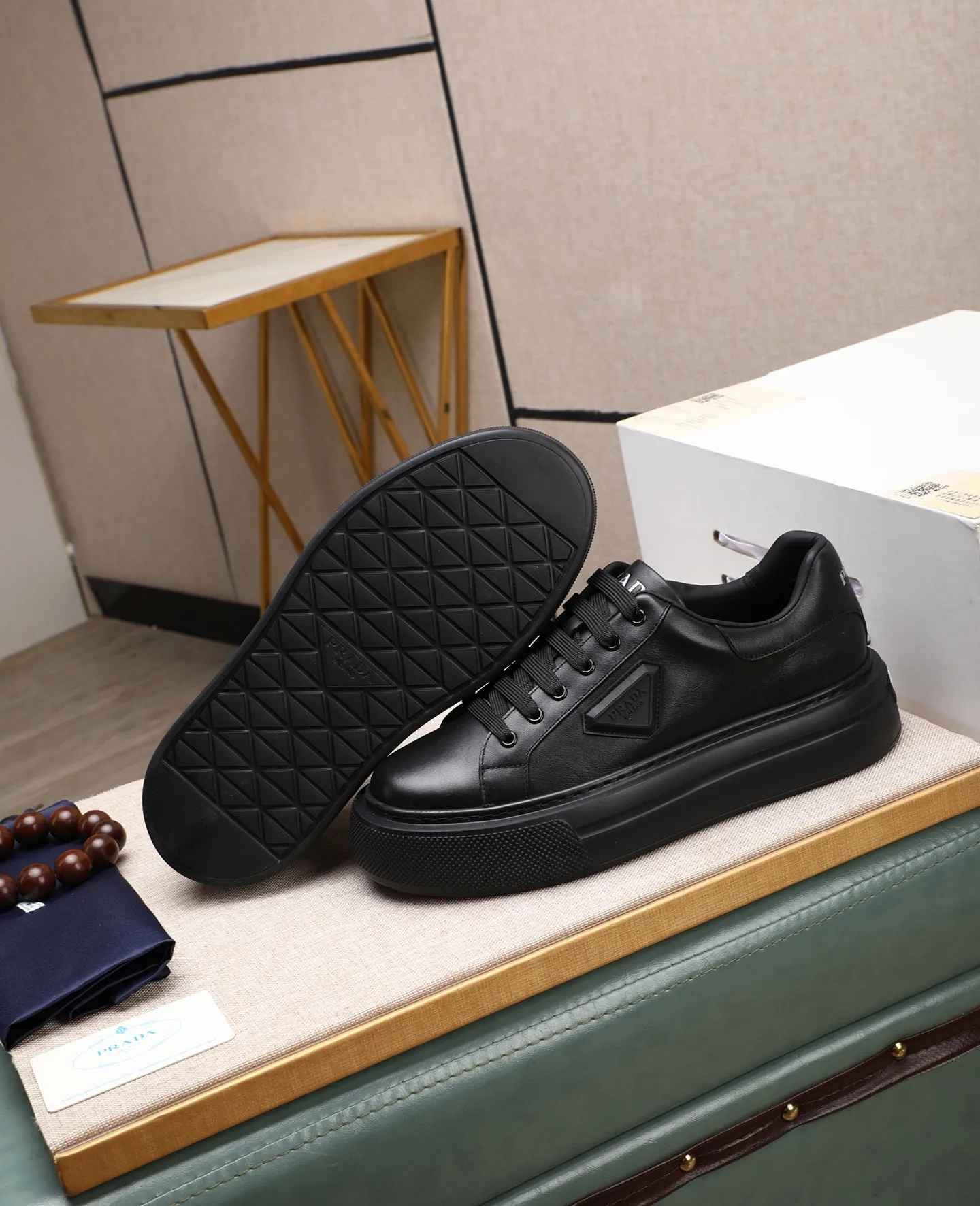 Men's shoes 💰580 [PRADA] Popular items in men's shoe counters, synchronized with the official website, high-quality shipments ✔️Original cowhide + cowhide lining, 1🆚1 replica, original original outsole, 38-45 (customized for 45, non-refundable)